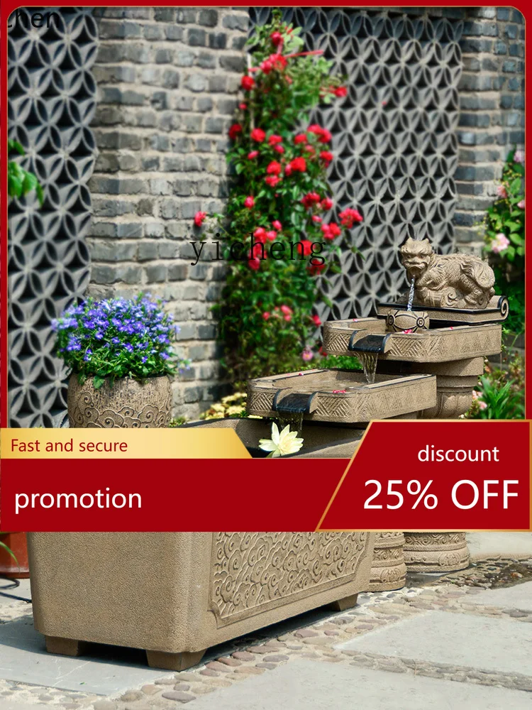 

YFY Water Floor Water Landscape Outdoor Courtyard Fish Tank Fountain Balcony Fish Pond Landscape