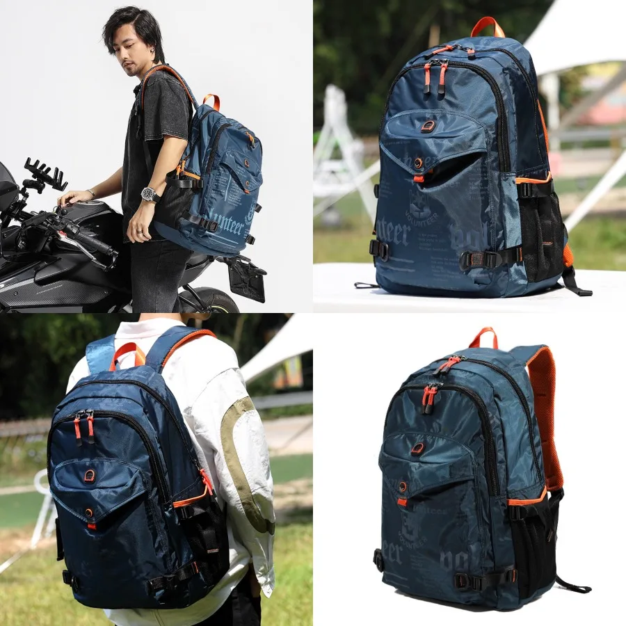 

【New style】Fashionable backpack men's new large capacity travel bag casual men's computer backpack junior high school students