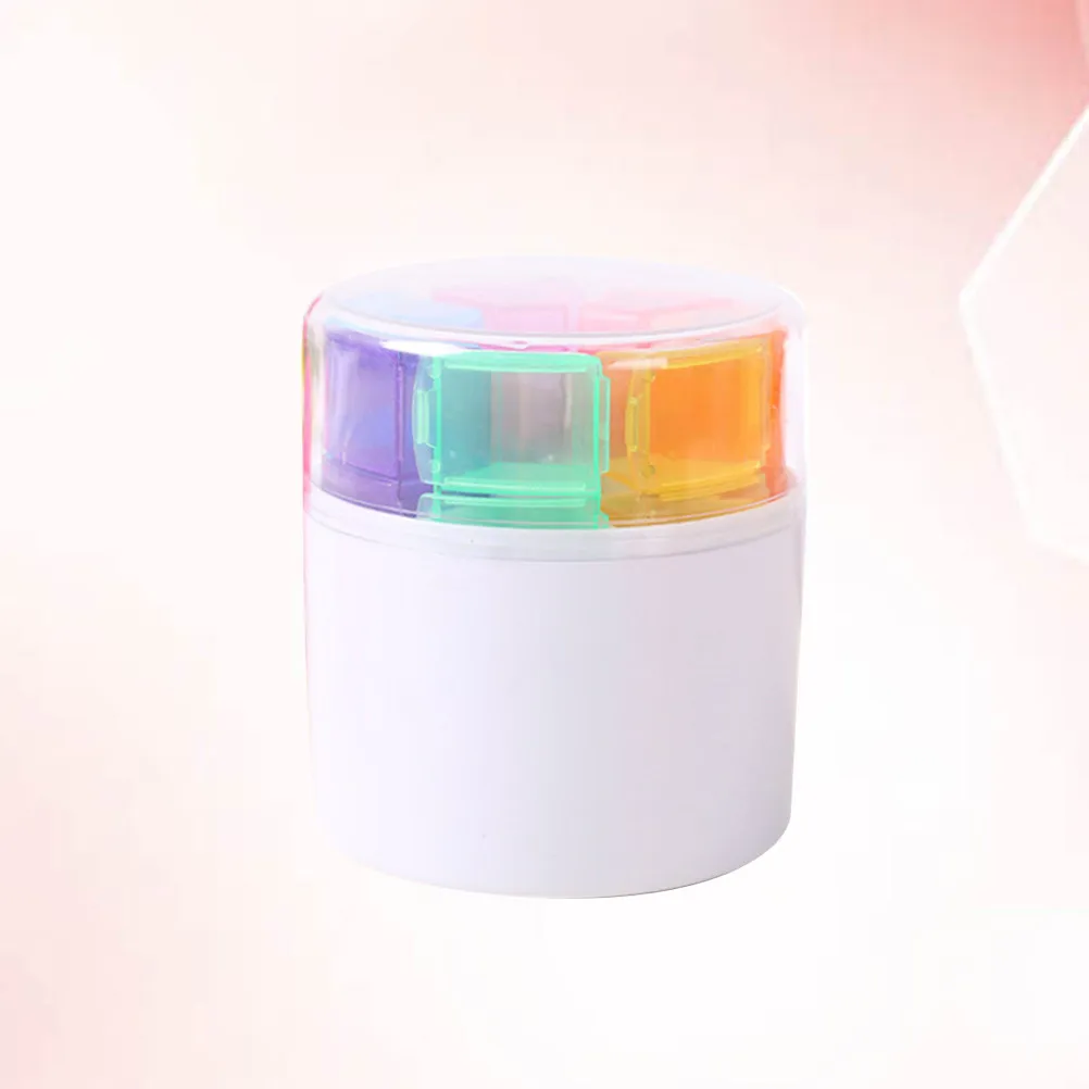 1Pcs Daily Medicine Organizer Weekly Pill Case 28 Compartments Letter Labeled Portable Lightweight Travel Friendly Compact
