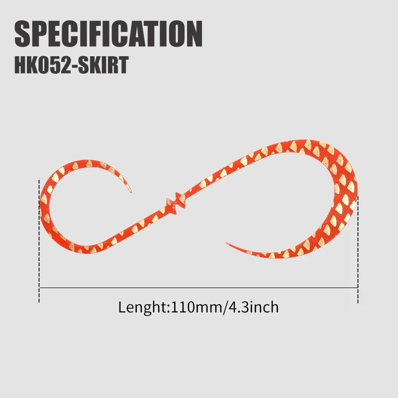 OBSESSION HK052-SKIRT Soft Silicone Skirt Tails DIY Spare Ribbon Tail 4.3inch Glow Silicone Nick Tie Tails Jig Lure Accessories