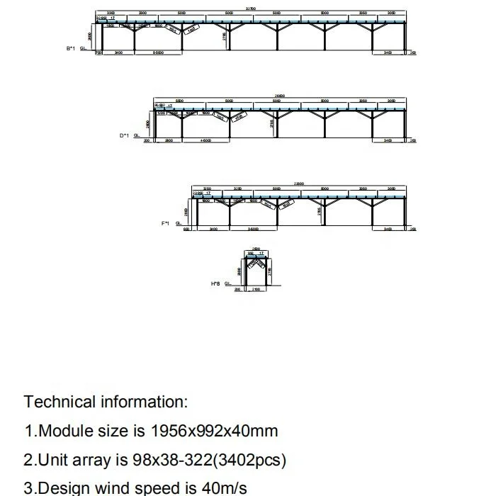 Aluminium Construction Profile 20MW Solar Farm Frame