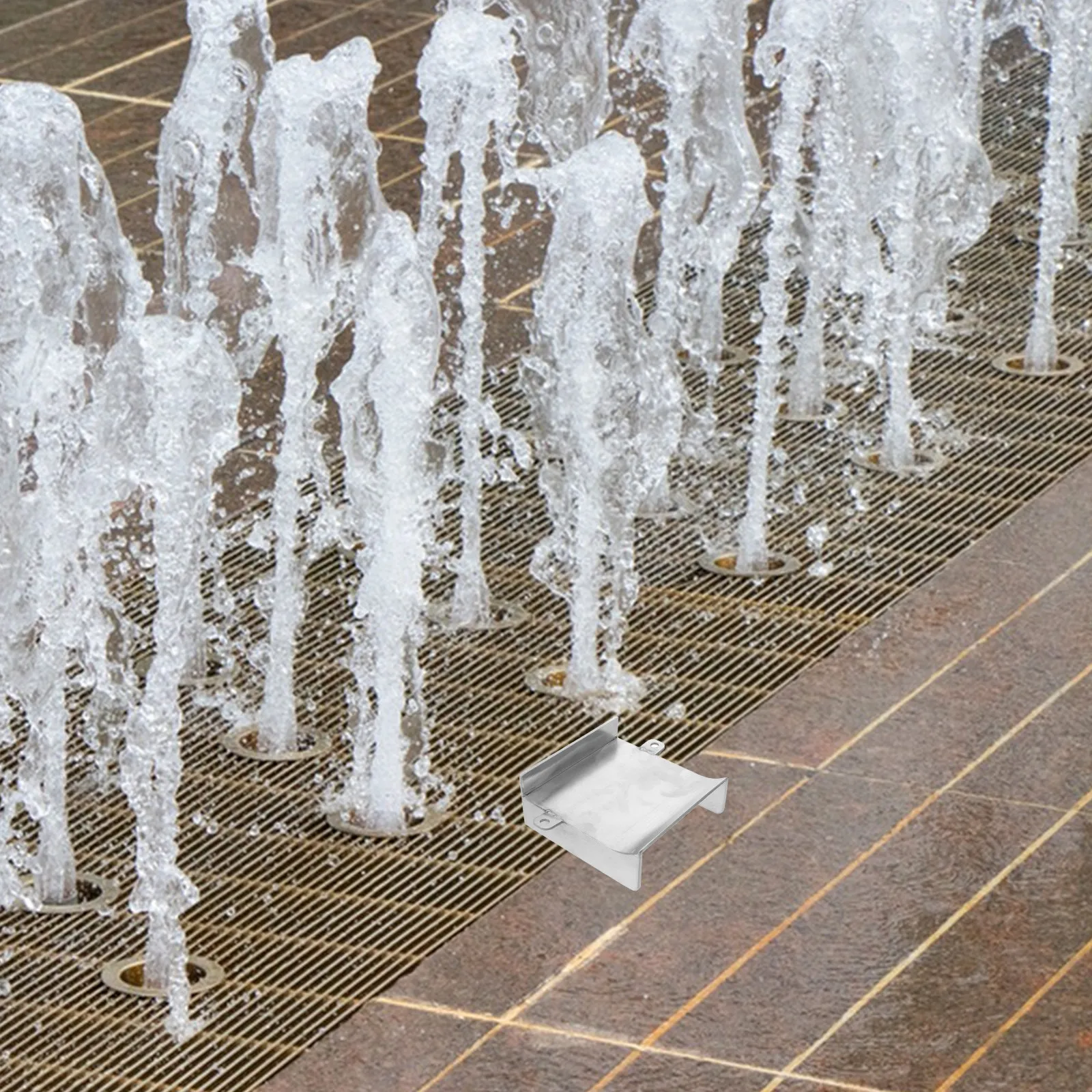 

Waterfall Fountain Accessories Outdoor Spillway Stainless Steel Waterfall Spillway Outlet For Garden Pond And Patio, 100*100mm