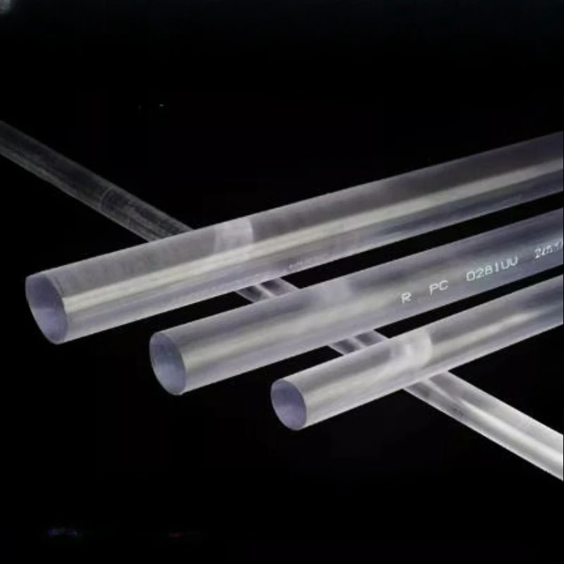1/2PCS Blue Transparent PC Plastic Rod High Temperature Resistant Polycarbonate Solid Round Stick Dia. 20/25/30/35/40mm