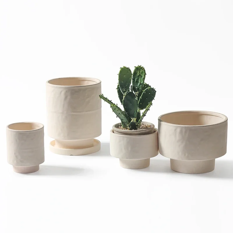 Ceramic Succulent Flowerpot Ceramic Creative Tea Jar Ceramic Storage Jar Desktop Decoration Office Living Room Home Decoration