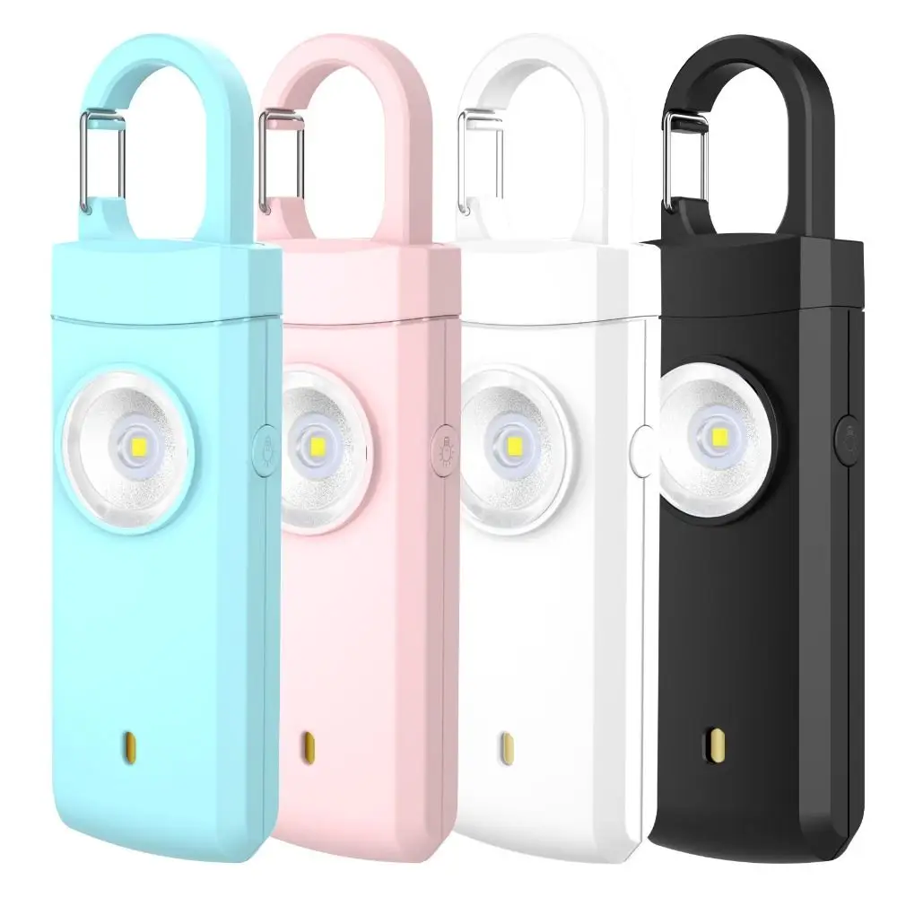 ABS Personal Alarm Safety Keychain Panic Security 130dB Emergency LED Torch Keyring Portable Keychain Alarm Safety Alarm Siren