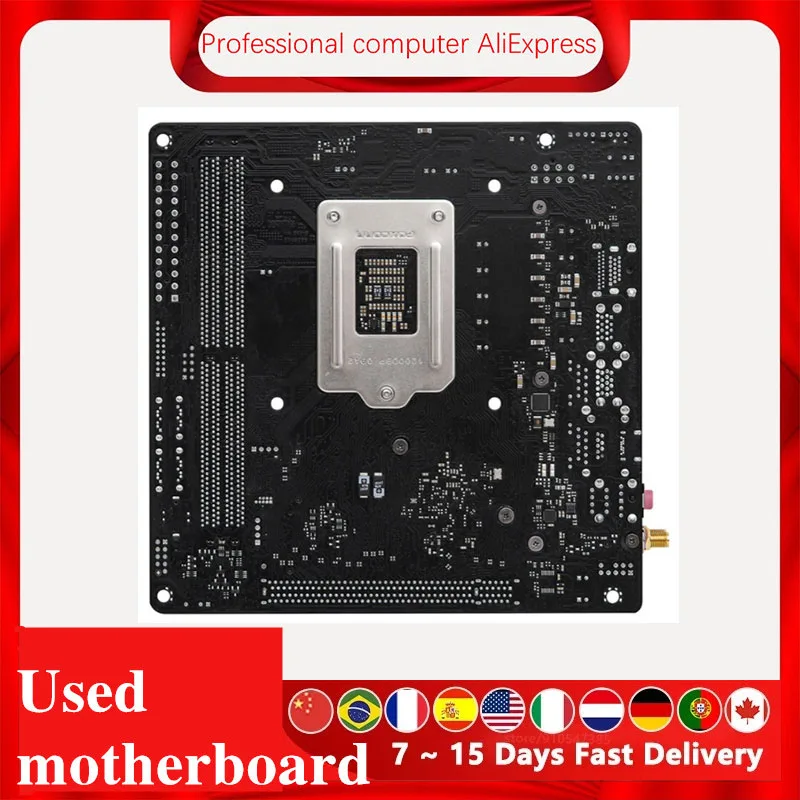 Imagem -03 - para Asrock Z590m-itx ax Desktop Original para Intel Z590 Ddr4 Placa-mãe Lga 1200 i7 i5 i3 M.2 Usado Mainboard Z590m-itx