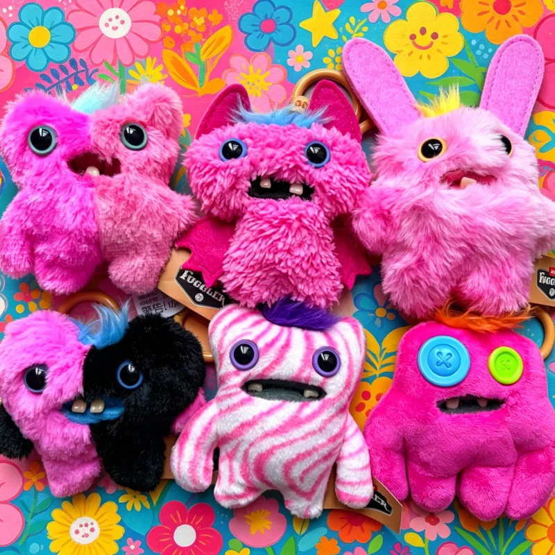 

In Stock Genuine Fuggler Cute Teeth Monster Cute Pink Baby Keychain Plush Blind Box Pendant Ugly-Cute Figurine Doll Special Gift
