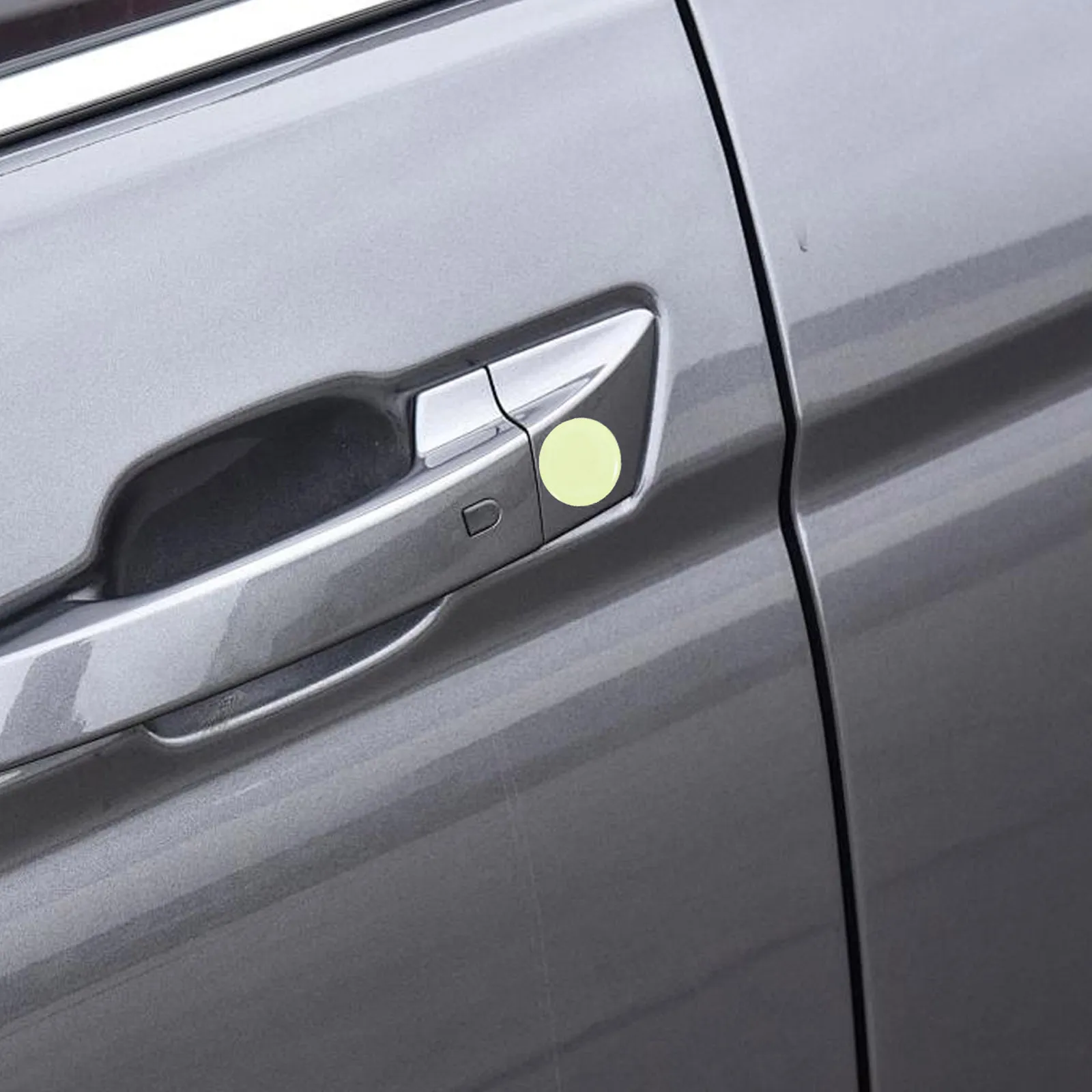 4Pcs Night Glow Car Stickers Universal Keyhole Protector Transparent Door Lock Cover Automotive Keyhole Decoration Decal