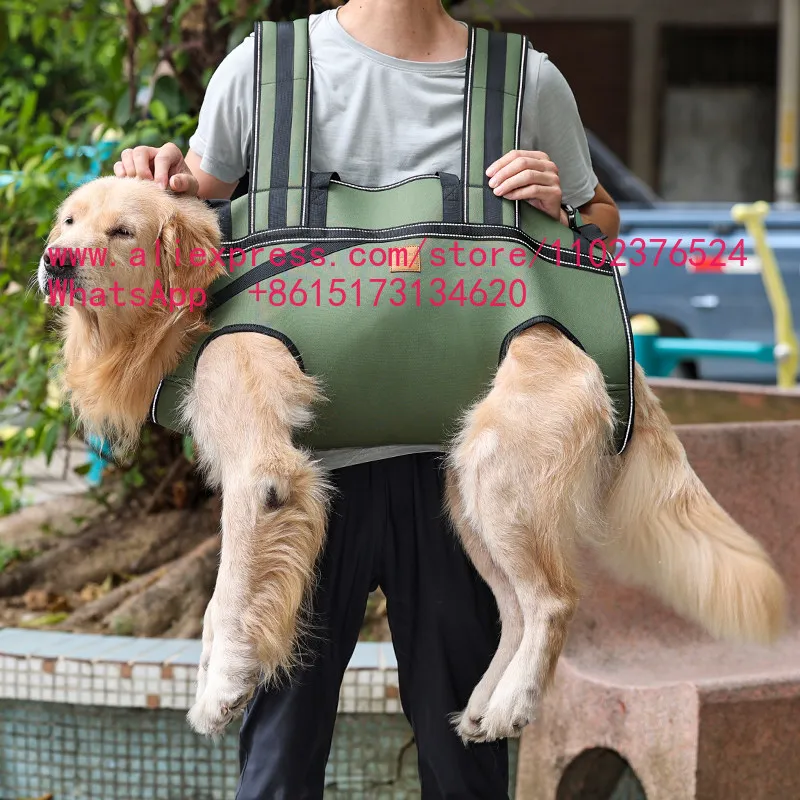 DogLemi Dog Medium and Large Dog Cross Back Backpack Going Out Hand Assist Anti-Slip Shoulder Front and Back Comfort Bag