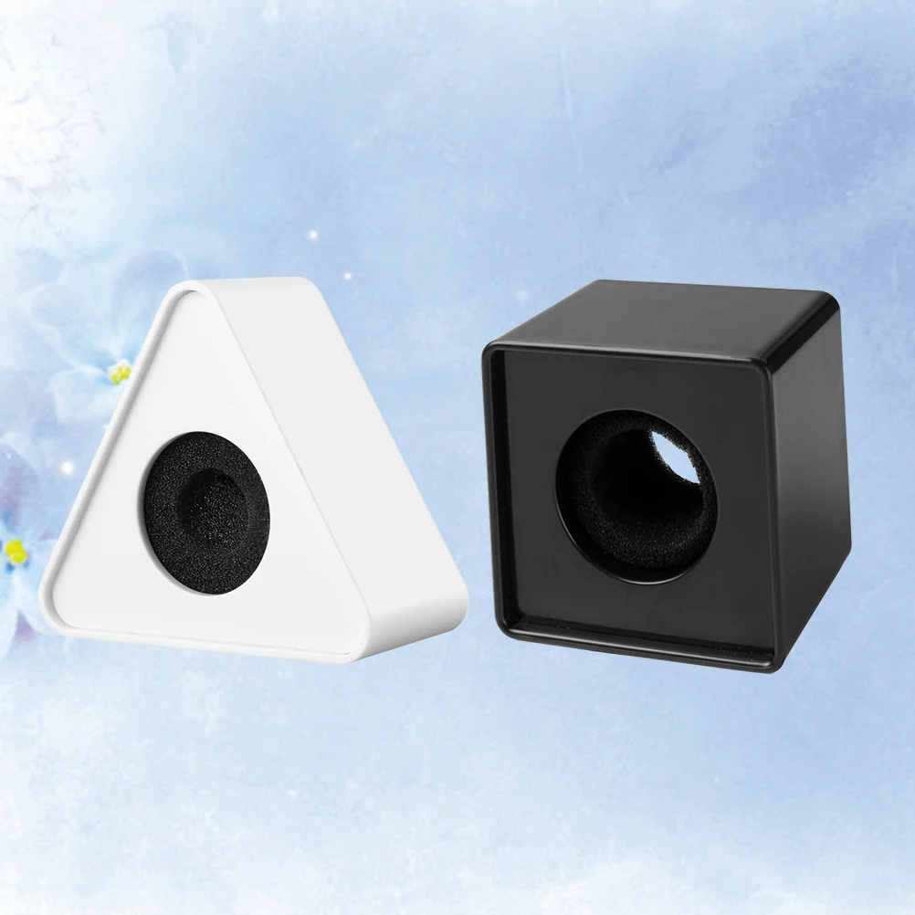

2 Pcs Triangular Interview Mic Logo Microphone Square Car Portable Travel