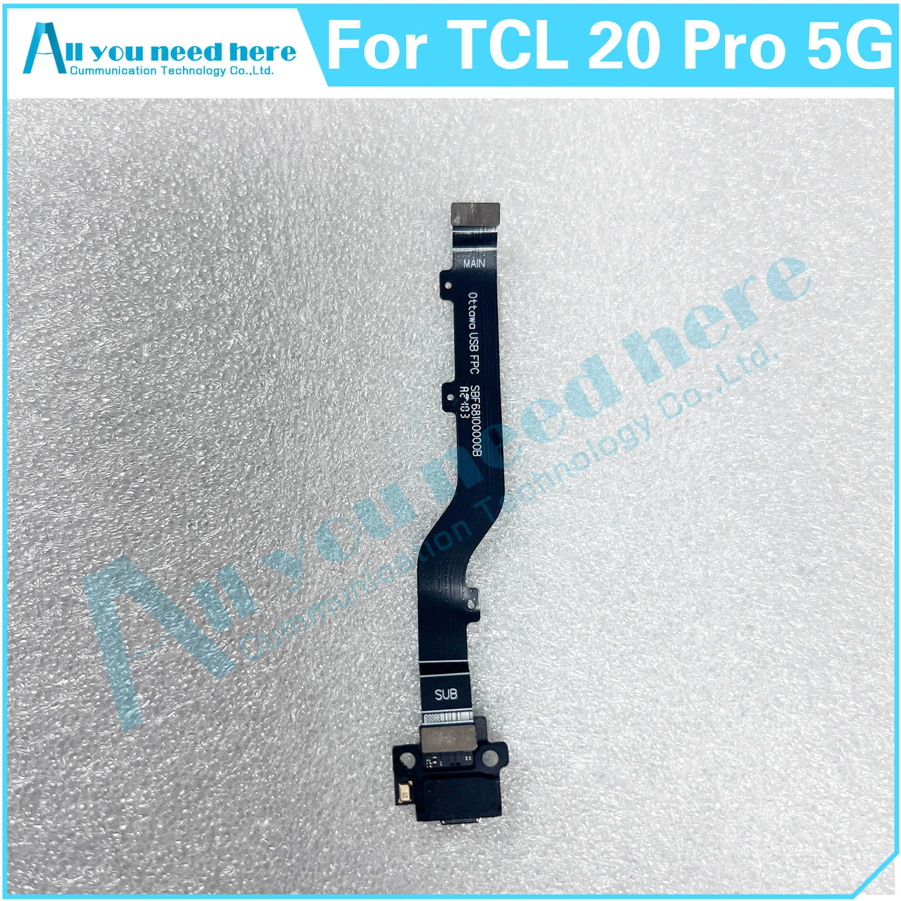 USB Charge Port Connector Charging Board Flex Cable Charger Dock For TCL 20 Pro 5G T810H T810 20Pro Repair Parts Replacement