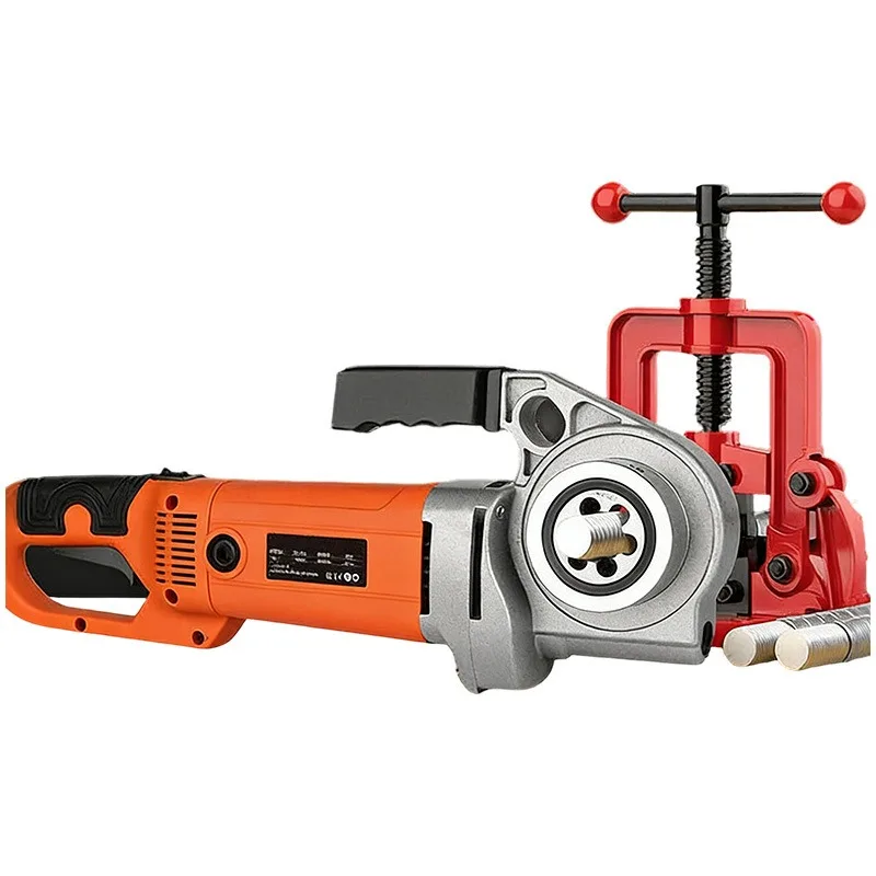 Portable Handheld Electric Rebar Threading Machine Small Steel Bar Thread Rolling Tool Manual Carry Round Steel Threader for