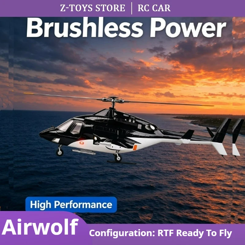 Airwolf Simulated Armed Remote Control Helicopter GPS Optical Flow Positioning Professional RC Drone Aircraft Hobby Model