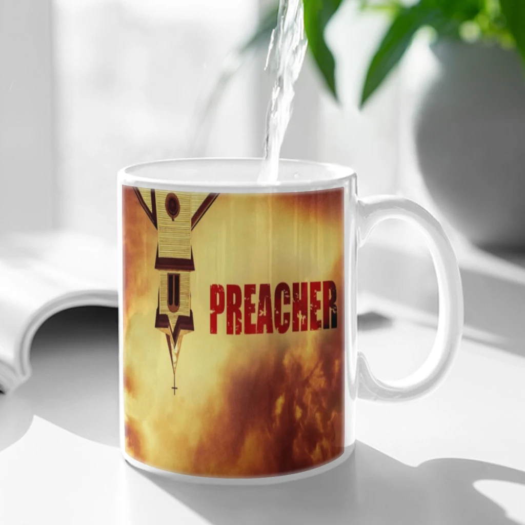 Preacher Movie Suspense White Mug 11oz Ceramic Tea Cup Coffee Mug Friends Birthday Gift11oz