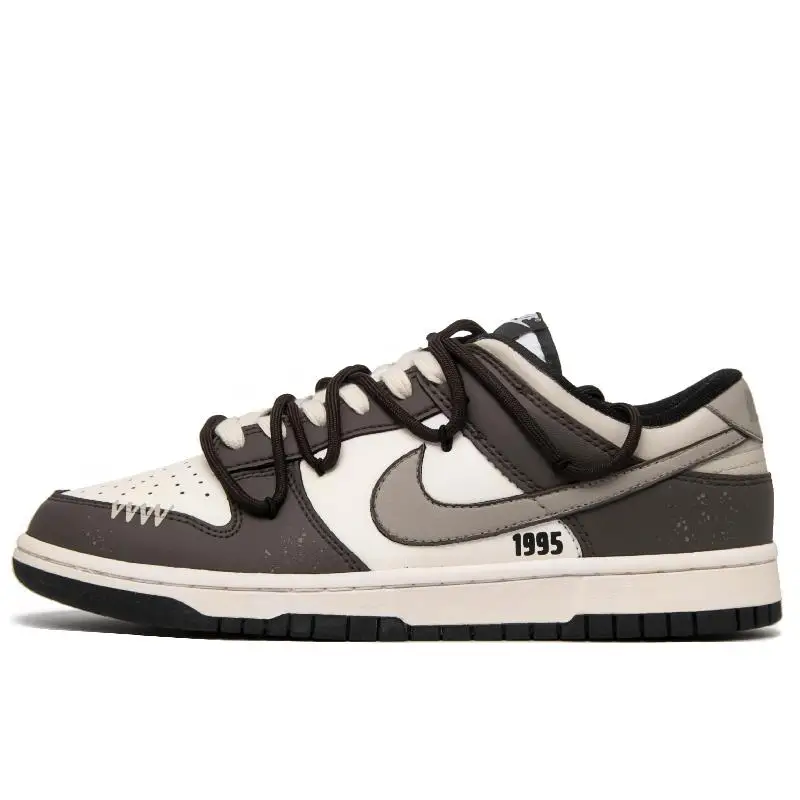 

[На заказ Оставайтесь от беспорядков] Обувь для скейтборда Nike Dunk унисекс с низким берцем коричневого цвета