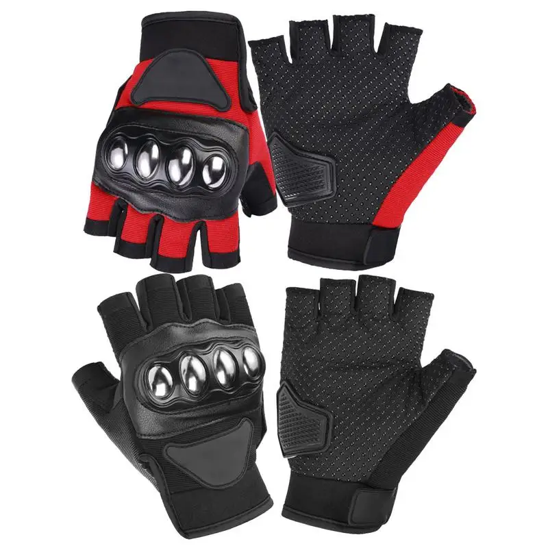 

Anti Slip Half Finger Cycling Gloves Men Motorcycle Gloves Summer Half Finger Gloves Motocross Anti-Fall Fingerless Biker Gloves