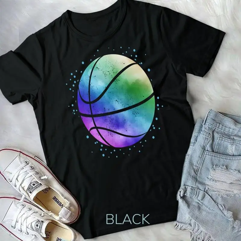 

Basketball Shirt Rainbow Trippy Hippie Basketball Lover Gift Unisex T shirt