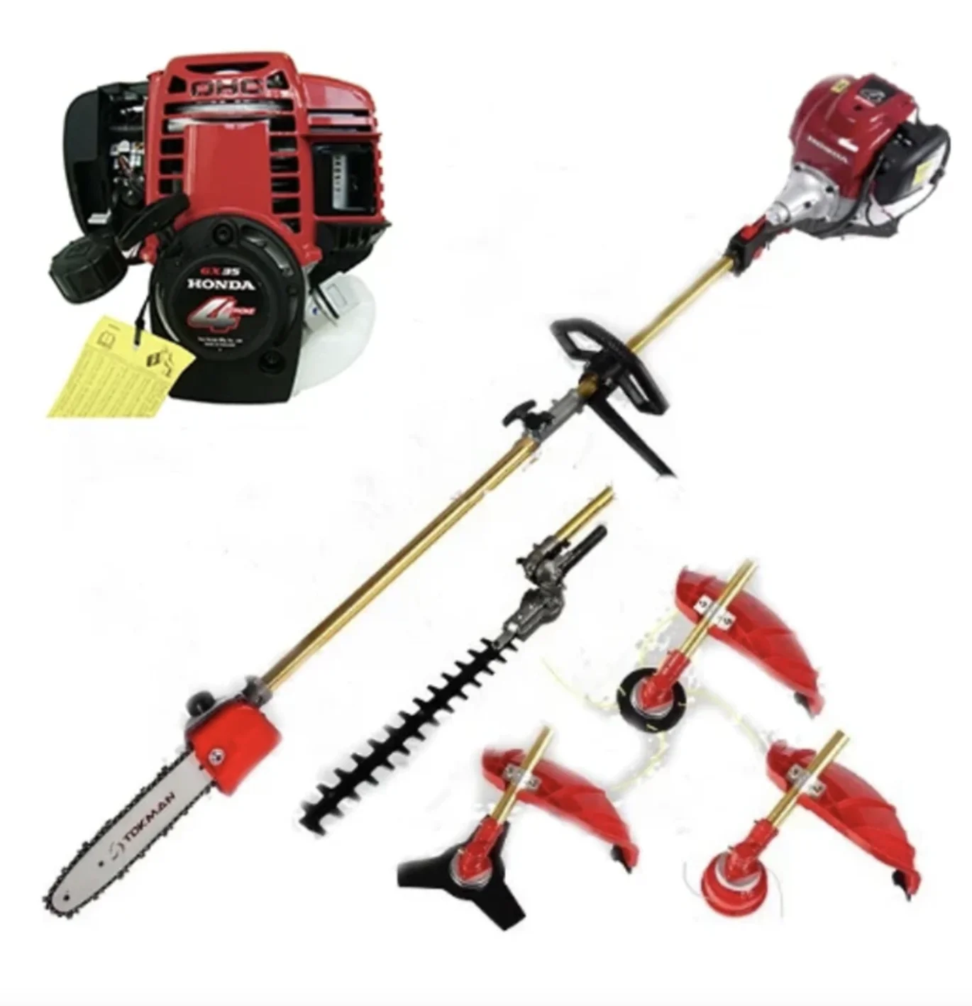 

GX35 Multi 4 strokes brush cutter pole saw garden hedge trimmer saw chain