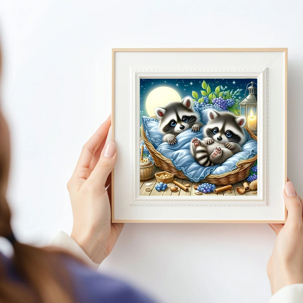 Frameless, Full Square Round Diamond Painting Cat Bird Diamond Mosaic Animal Flower Art Decorative Paintings view 3
