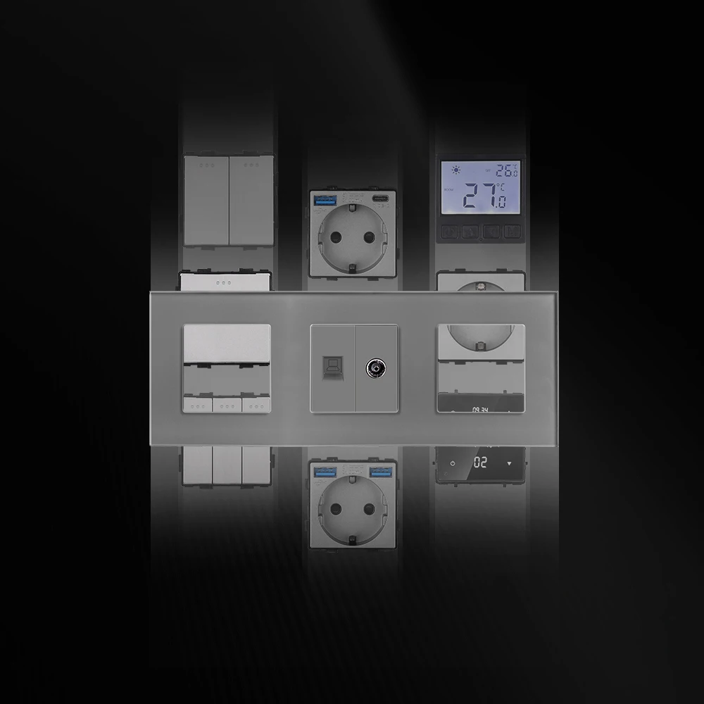 EU Standard Wifi/zigbee Smart Thermostat Module USB Socket Mechanical Temperature Controller Function Module Switches Diy Parts