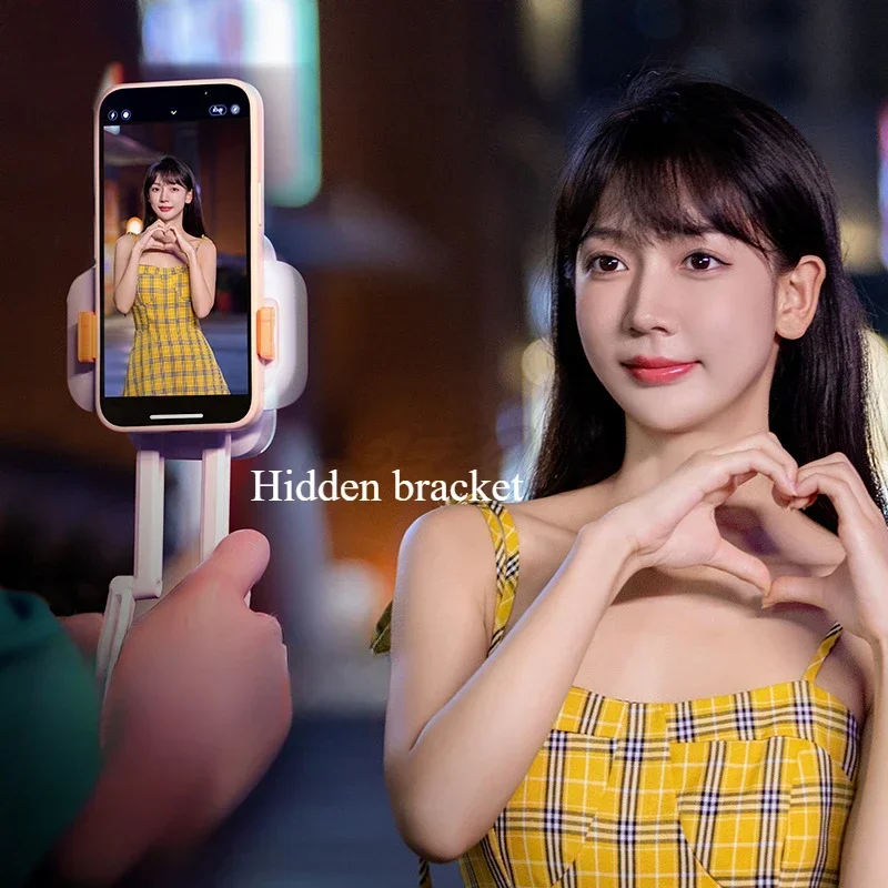 RGB Fill Light Desktop Integrated Folding Phone Stand Live Three Color Beauty Outdoor LED Pocket Light