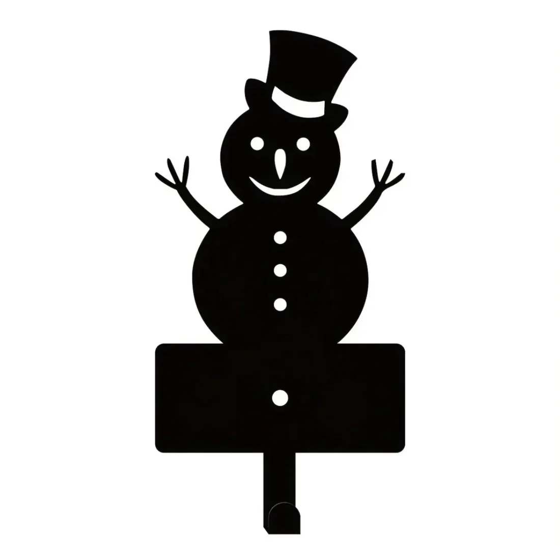 CIFBUY Iron Wall Hooks Snowman Shape Wall Mount Organizer For Keys Towels Home Decor Storage Functional Art Metal Hanging Rack