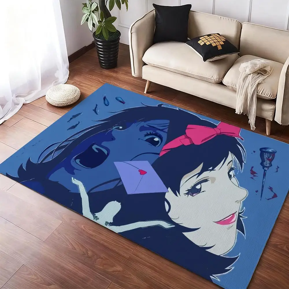 

Perfect B-Blue Mima Kirigoes Floor Mat Soft Thickened Non-Slip Door Mat for Living Room Home Decor Flannel Rugs