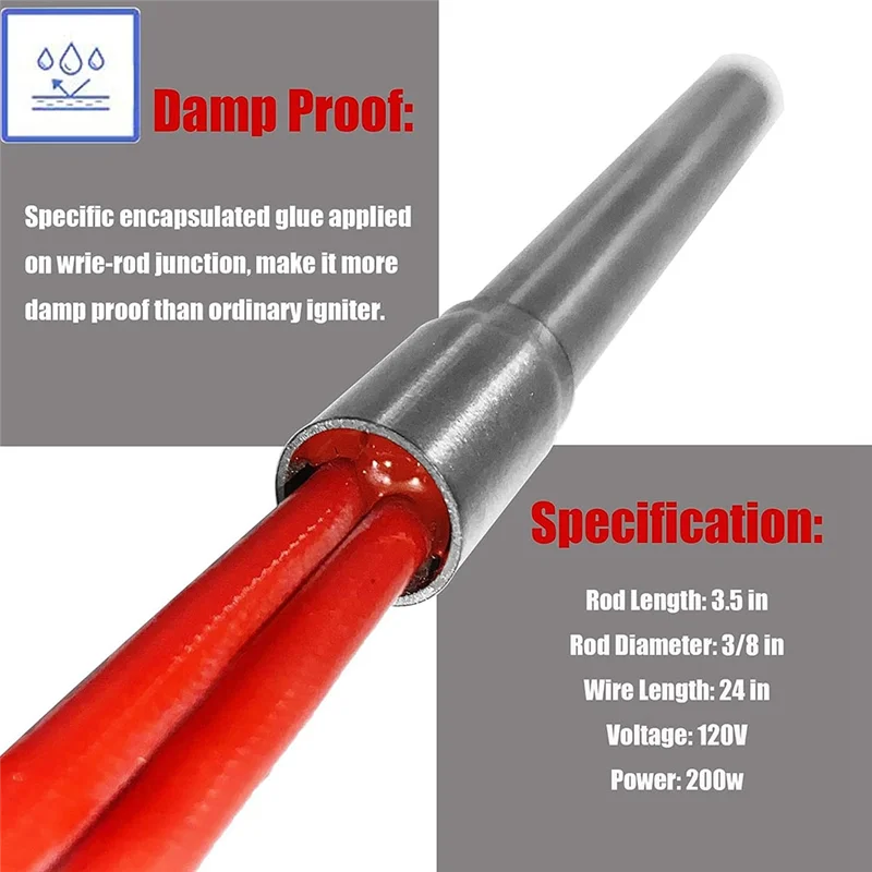 قطع غيار معدنية رائعة مكونة من قطعتين متوافقة مع Traeger، Pit Boss، Camp Chef، Z Grills Pellet Grill Mode #3