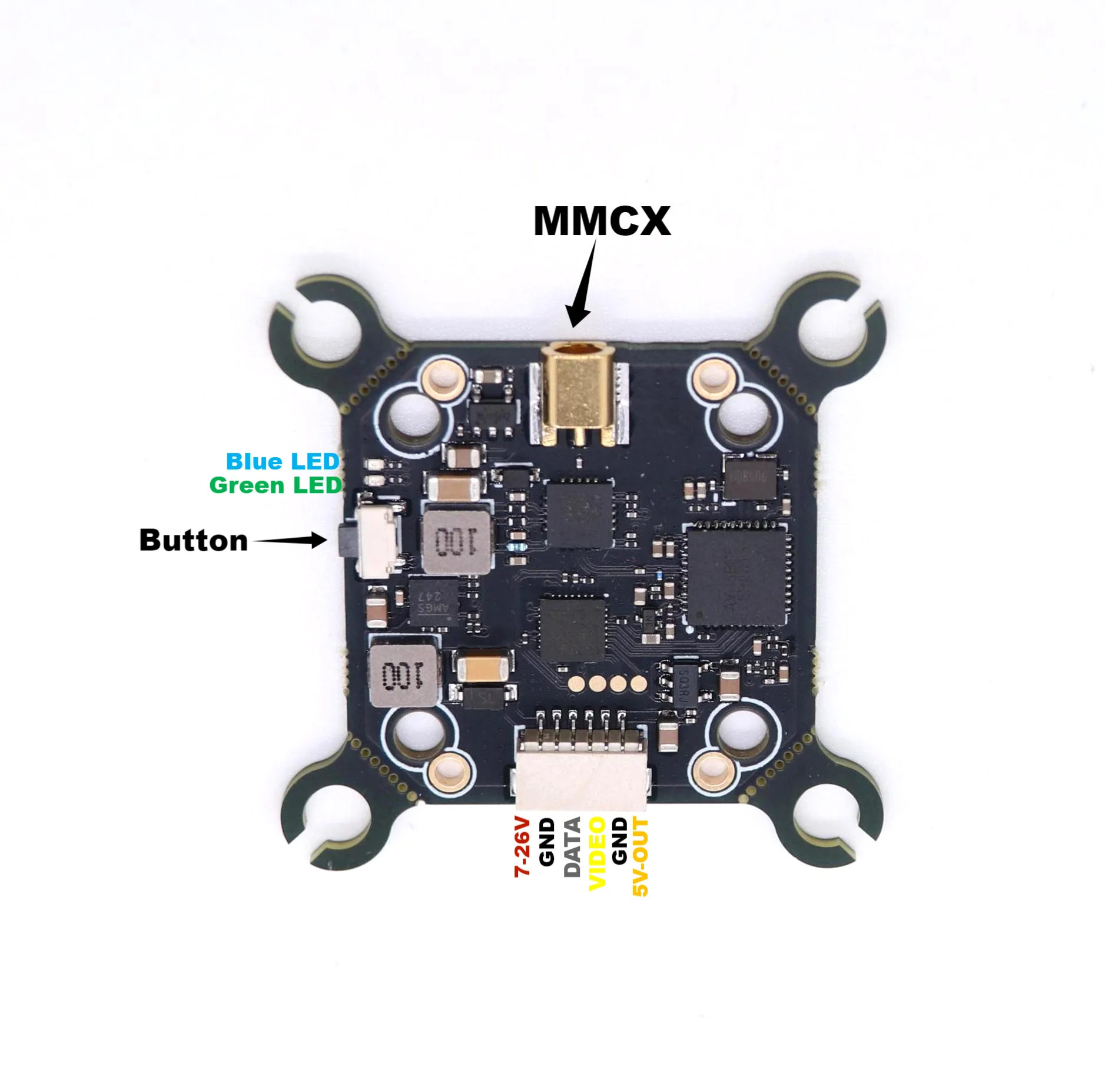 B-CUBE 5.8G 1000mW 48CH VTX Input Voltage 7-26V Video Transmitter Power 25 1000mW For Long Range RC Airplane FPV Drone