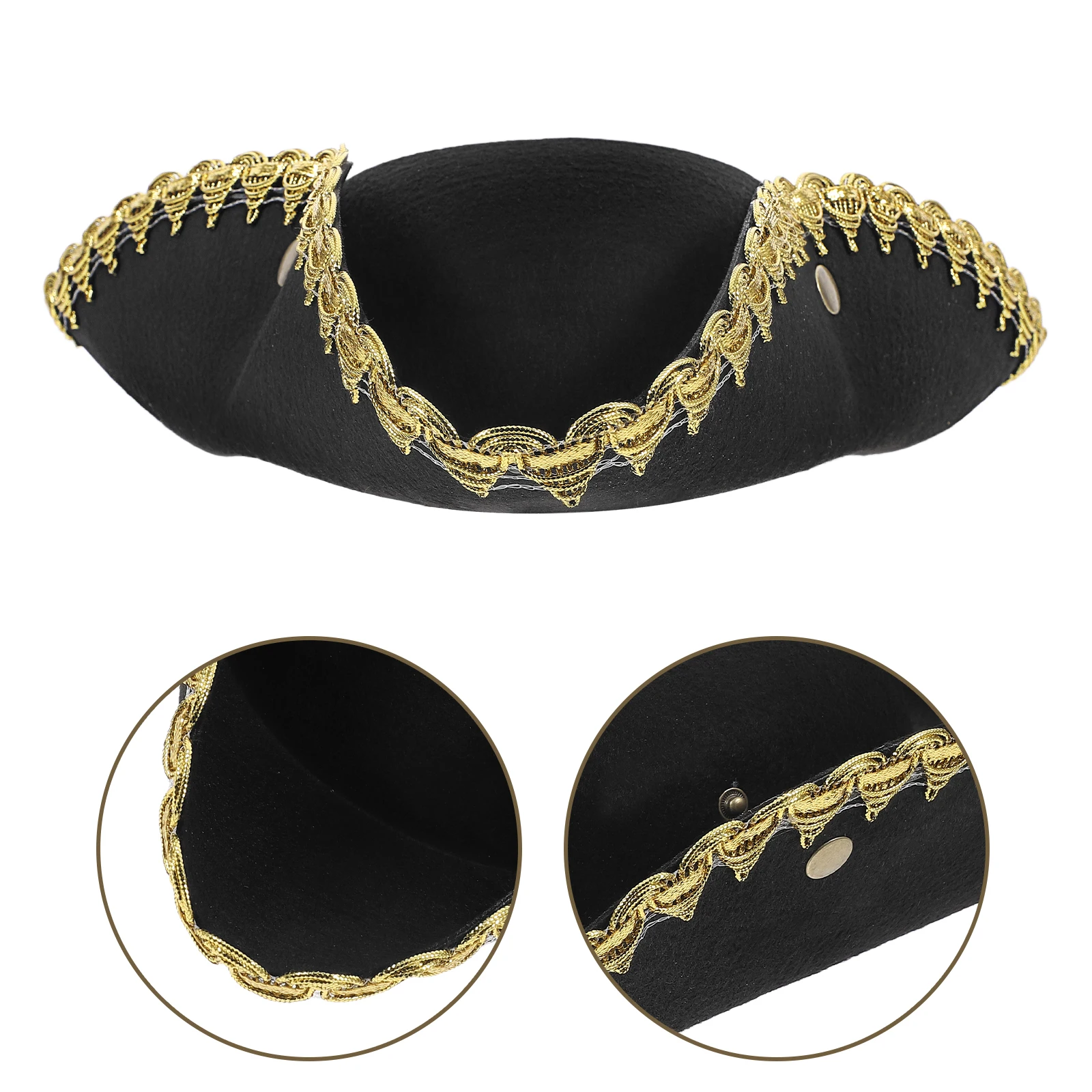 

Pirate Hat Carnival Accessory Decor Costumes Cosplay Halloween Ornament Pirate Hats Stage Party Props Lightweight Artificial