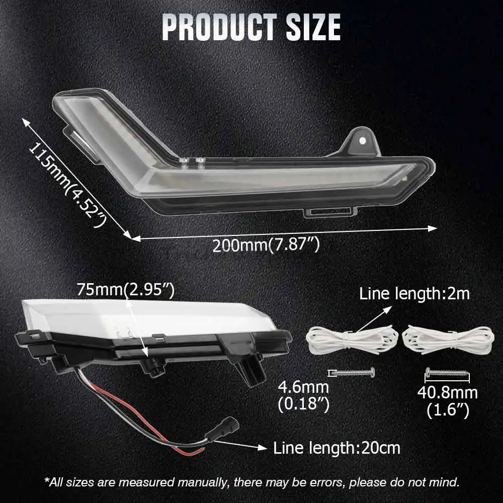 2Pcs Led Front Accent Light Turn Signal Lamps Fits For Can-Am Defender Commander (Max) 2020–2025 Clear Dc 12V Running Turn Light
