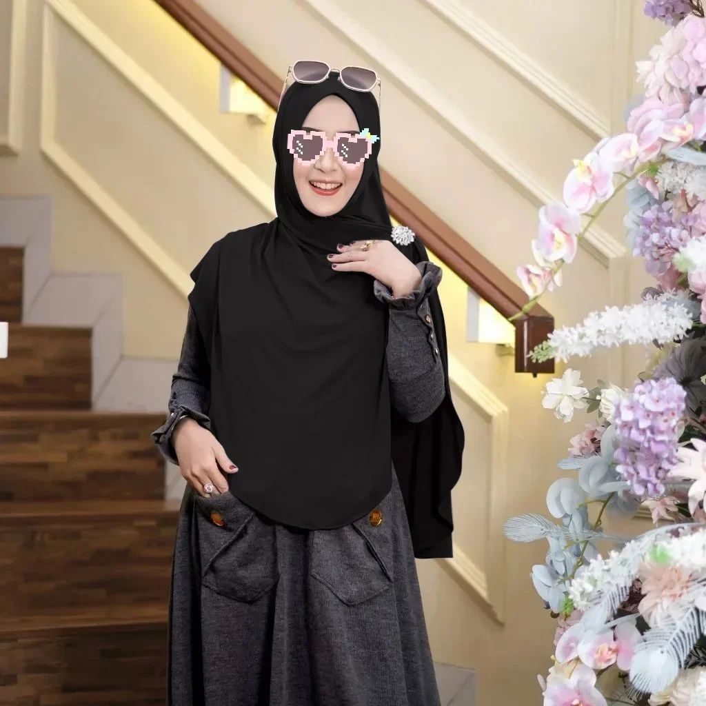 

Muslim Instant Scarf Diamonds Hijab Women Pull On Ready Made To Wear Head Wrap Turban Islam Prayer Hijabs Headscarf Niqab Hat