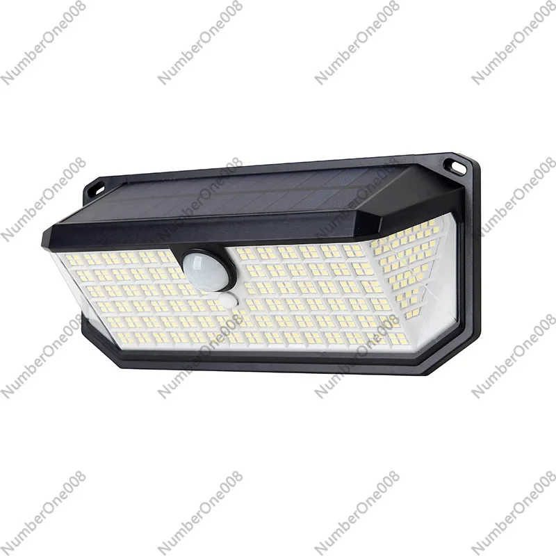 Solar Wall Light 3-Sided LED Outdoor Garden Light Motion Sensor Waterproof Wall Lamp for Patio Pathway
