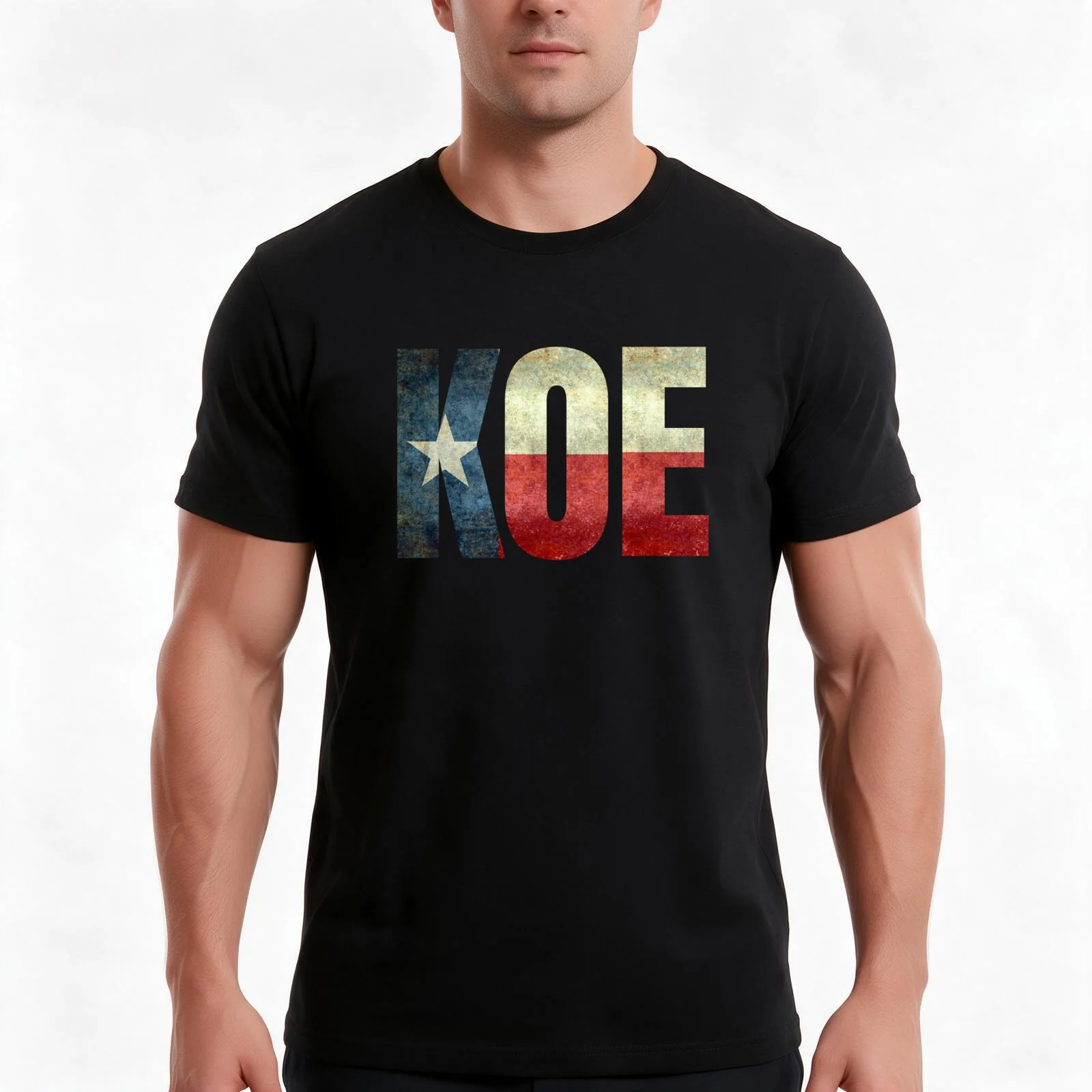 KOE (Wetzel) Texas Flag T-Shirt Summer Casual Cotton Tee Oversized Streetwear Tops Vintage Graphic Print Unisex Men Women