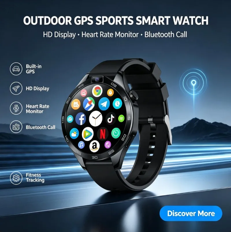 2026 New X11 Unisex Smart Watch, HD Display, GPS Tracking, Bluetooth Call Waterproof Fitness Smartwatch