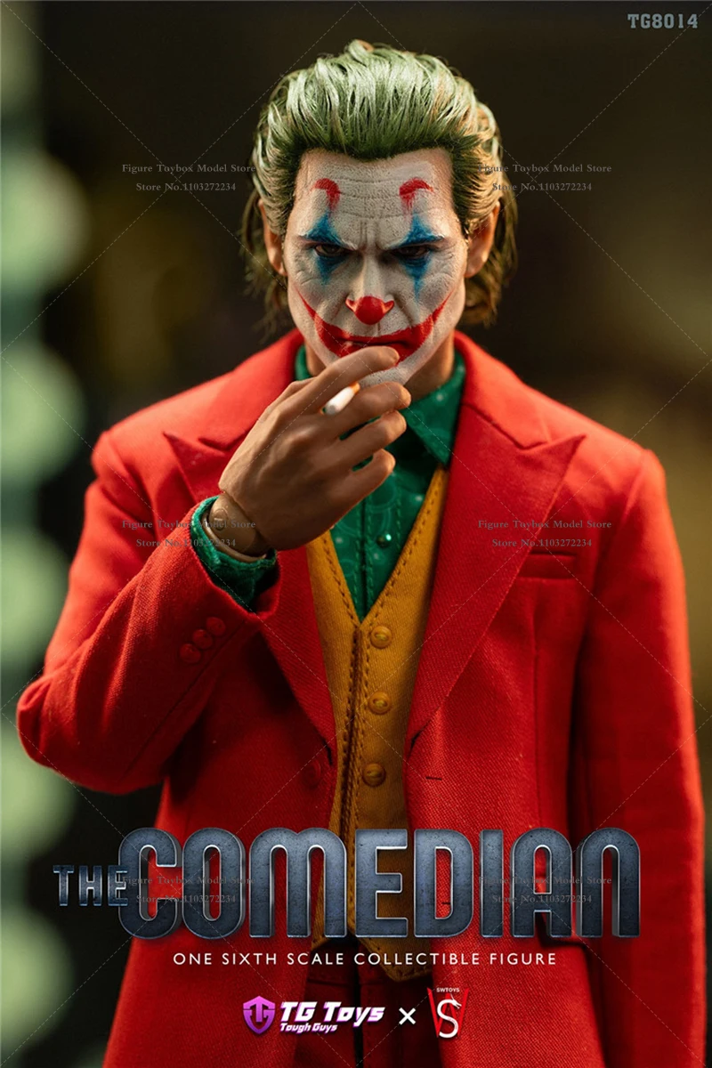 

TGToys × SWToys TG8014 1/6 Фигурка с подвижным глазом для комика, фигурка с укорененными волосами, красный костюм, клоун, нежный, 12 дюймов, полный набор, мужской солдат