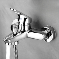 Wall Mounted Shower Faucet Mixing Valve Bathroom Hot Cold Water Mixer Tap Household Toilet Mixer Bathtub Faucet