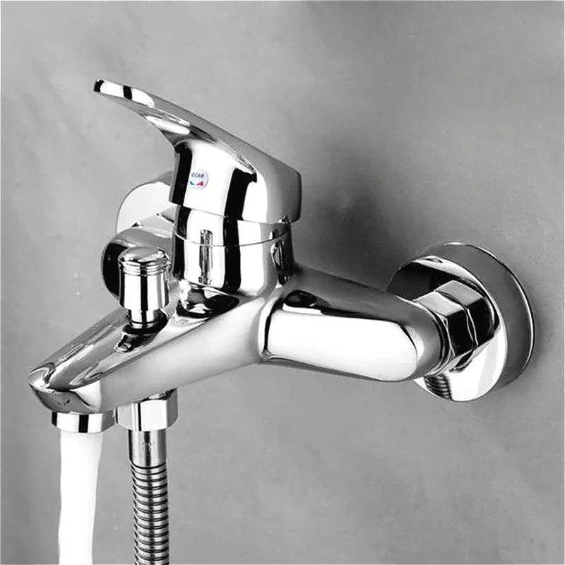 Wall Mounted Shower Faucet Mixing Valve Bathroom Hot Cold Water Mixer Tap Household Toilet Mixer Bathtub Faucet