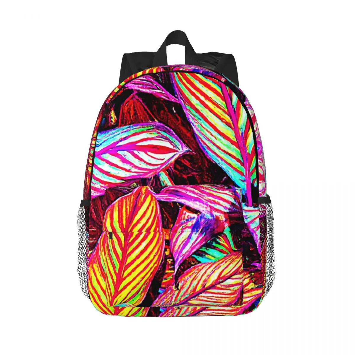

Vibrant Glowing Neon Leaf Vintage Backpack Daypack Large Capacity Boys Girls BookBag Shoulder Bags for Men Women Kids School Bag