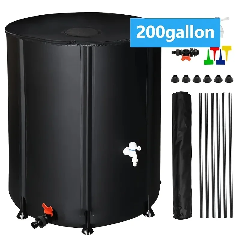 

KEEHOME 200 Gallon Folding Rain Barrel Water Collector Black