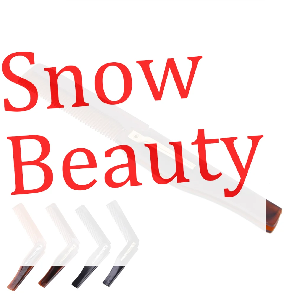 1Pc Foldable Hair Comb Pocket Clip Hair Moustache Beard Comb Hair Grooming Styling Tool Portable