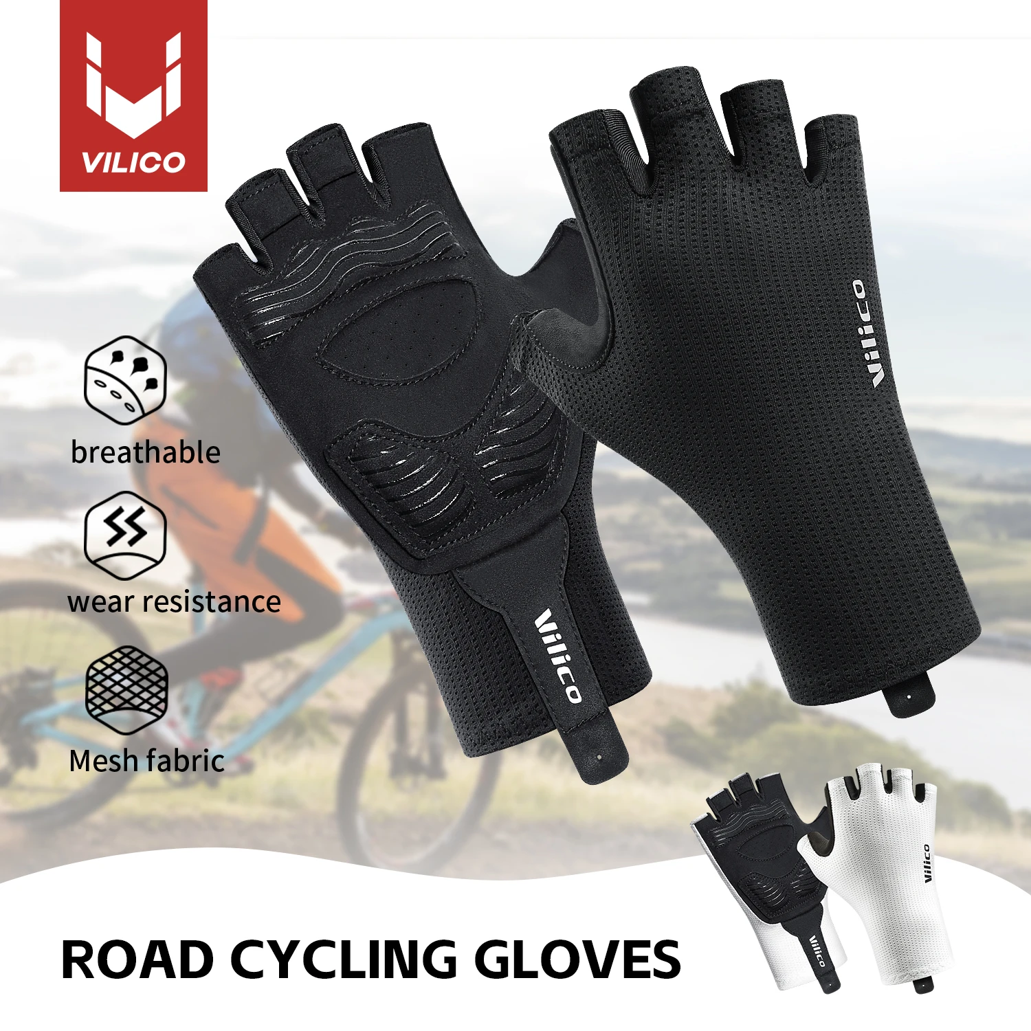 

Велосипедные перчатки с половиной пальца, дышащие противоударные перчатки для горного велосипеда, износостойкие велосипедные мотоциклетные перчатки для мужчин и женщин