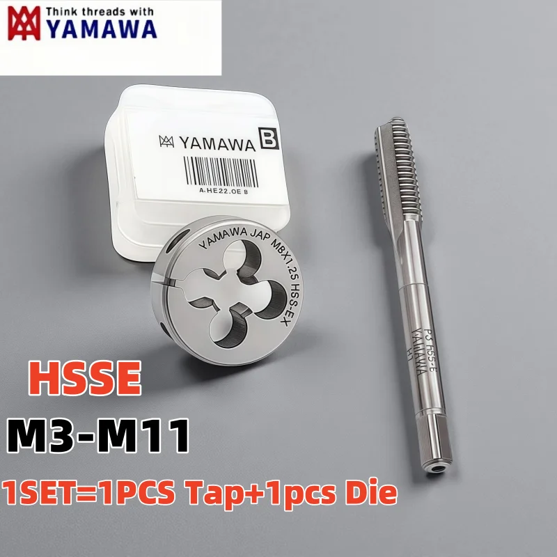 

YAMAWA Hand Tap & Round Die Metric Thread Die tap HSSE External Thread Machining Tool M3 M4 M5 M6 M8 M9 M10 M11