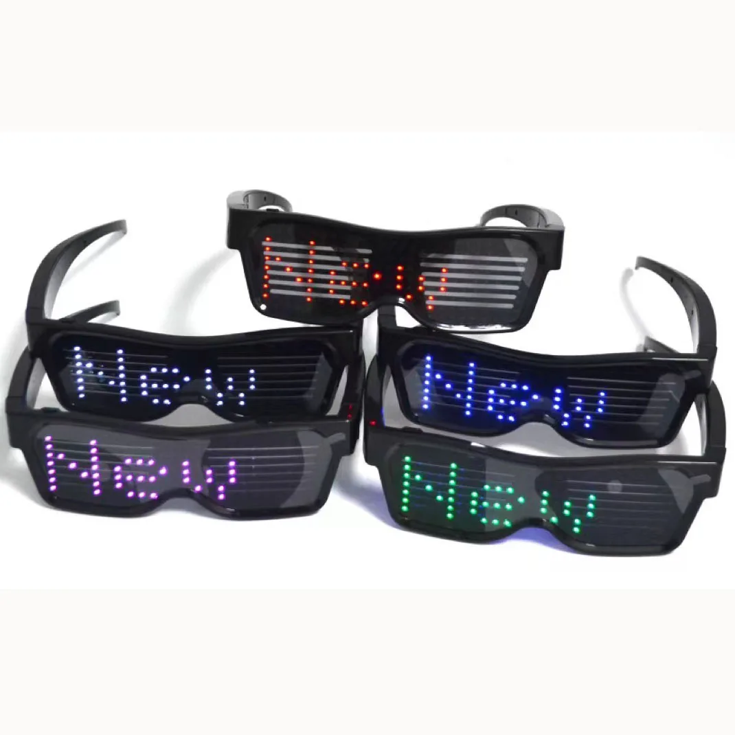 Magic APP Control LED Light Up Party Glasses Luminous Glasses Halloween Flashing Glasses Christmas