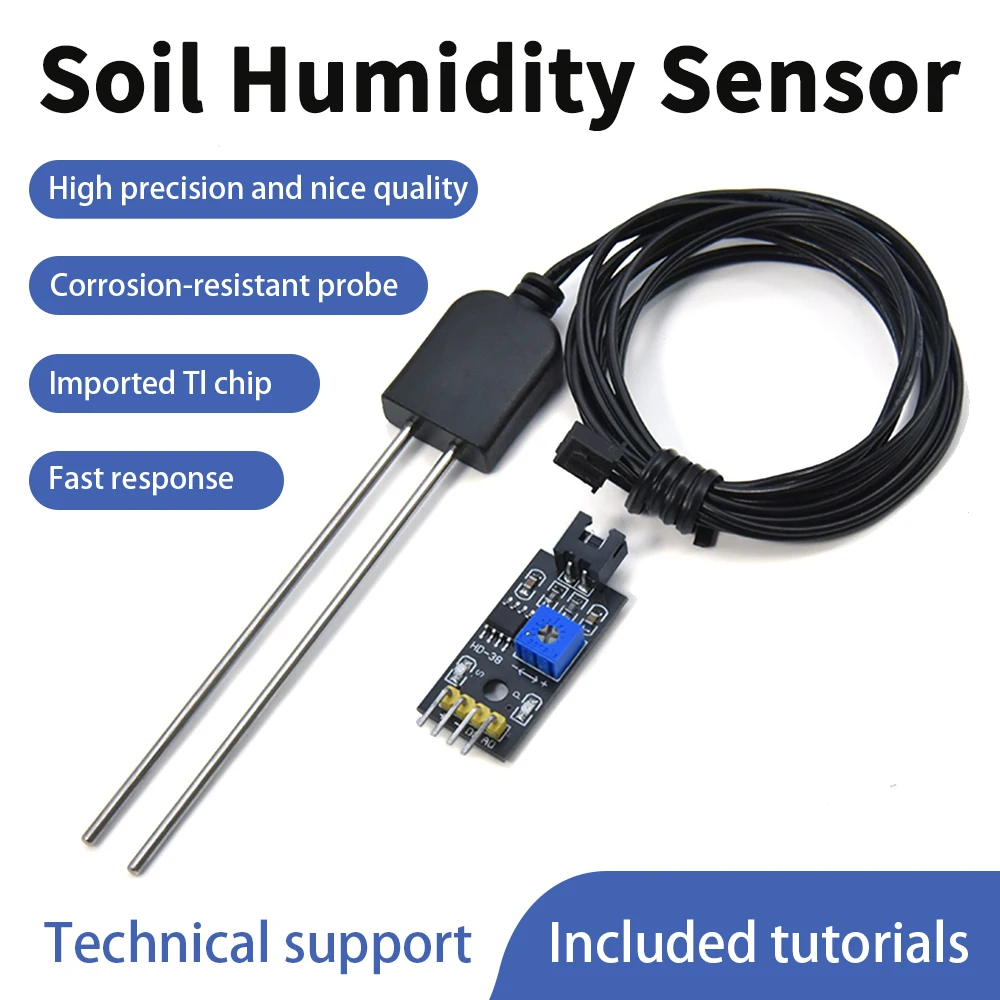 Keyestudio Solil Humidity Sensor Soil Moisture Detector Module For Arduino Water Tester Corrosion Resistance Probe DC 3.3-12V