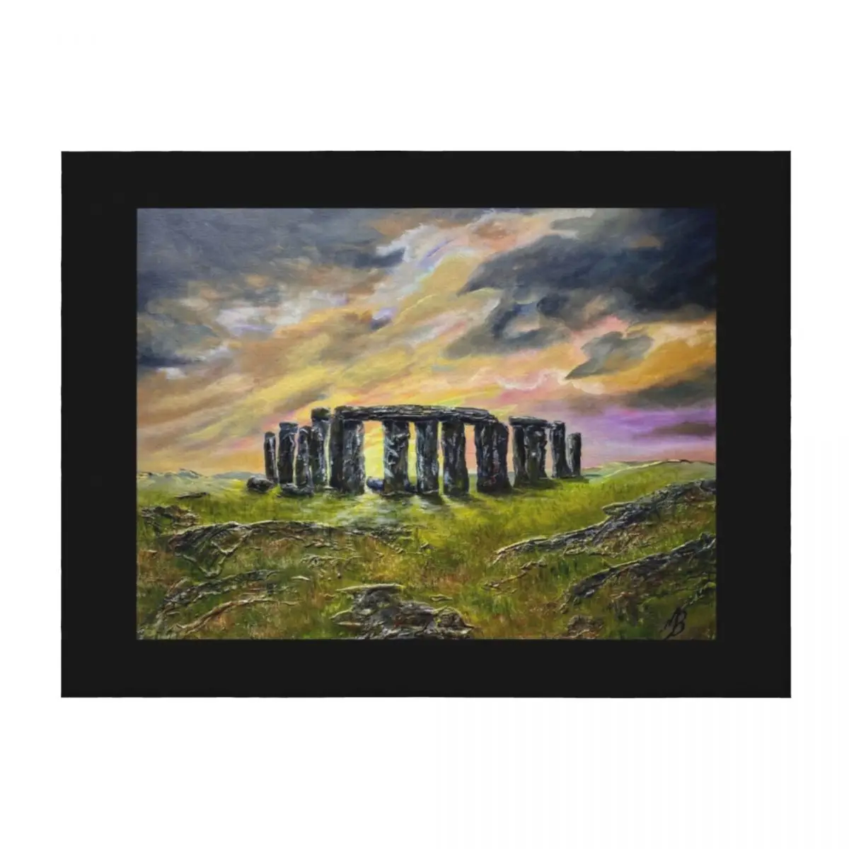 

Stone Henge Throw Blanket Luxury Soft Plaid Soft Single Blankets