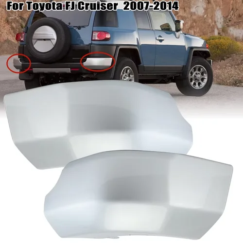 Tapa de extremo de parachoques de esquina trasera, embellecedor para Toyota FJ Cruiser 2007 -2014, carcasas de repuesto plateadas, piezas exteriores 5246335021, accesorios