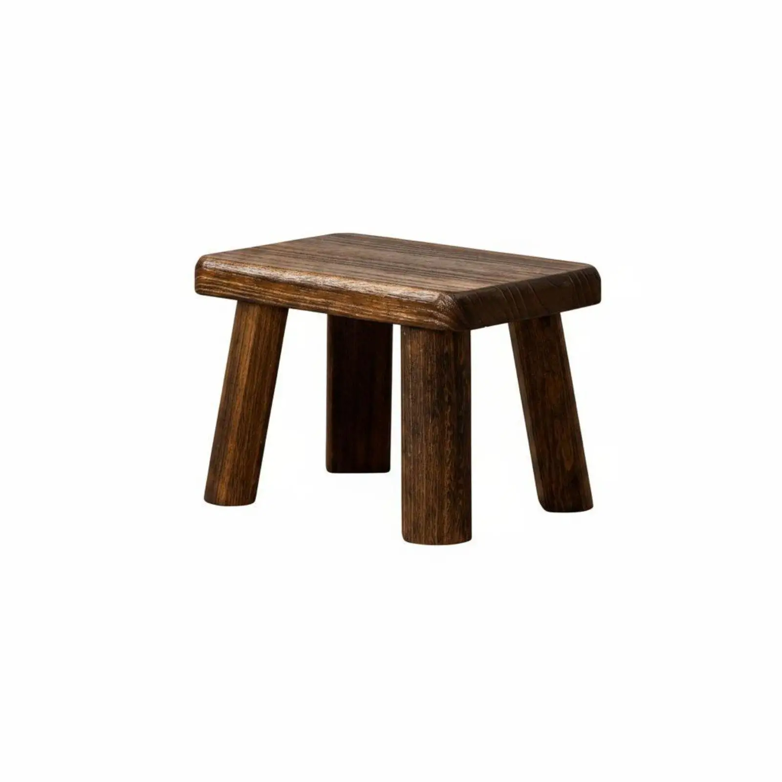 Handmade Wood Stool for Shoe Changing Entryway for seat with Visible Grain for Tea Room and Hallway