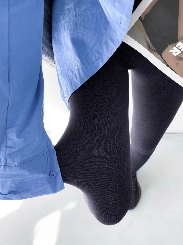 ハイウエスト痩身ヨガパンツ女性の春夏薄いデニムアークスキンフィットパンツベースレイヤー9点パンツ