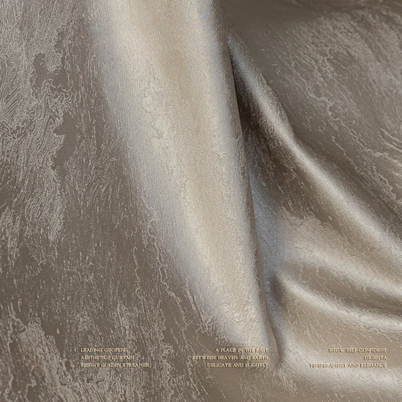 

Retro High-precision Jacquard Light-blocking Luxury Nature Vertically Classic Curtain For Living Room Bedroom Dining Custom Size